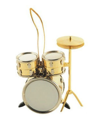Picture of Drum Set Ornament - Gold