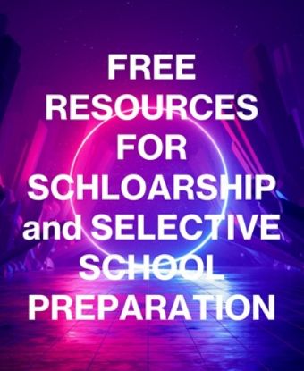Picture of FREE RESOURCES FOR  SCHOLARSHIP-SELECTIVE, Y7 & Y9