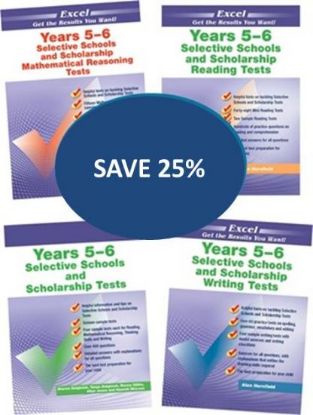 Picture of Excel Selective Schools and Scholarship Tests Years 5-6  Value Pack 4